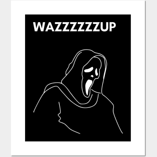 Wazzzup Scream Spooky Halloween Tee Posters and Art